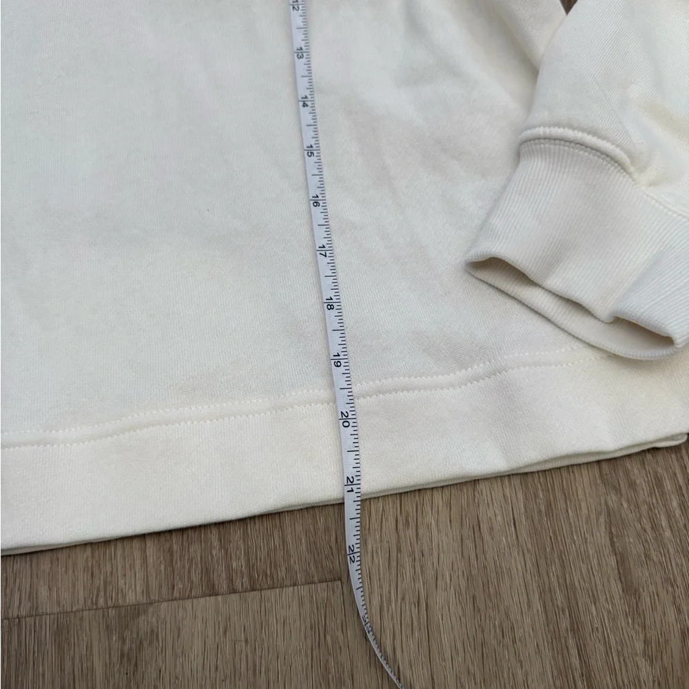 NWT Old Navy Fleece Lined White Collared Pullover Crop Sweater - Picture 5 of 9